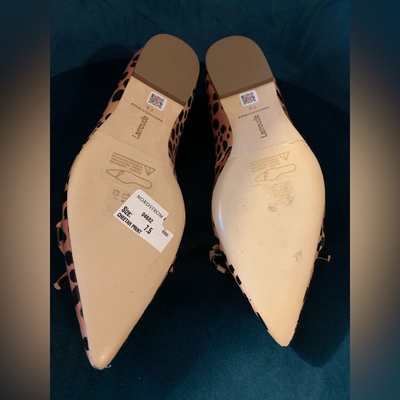 NWT Larroude Lee Flat in Cheetah 🐆 Print Patent Leather, size 7.5 - Picture 4 of 4